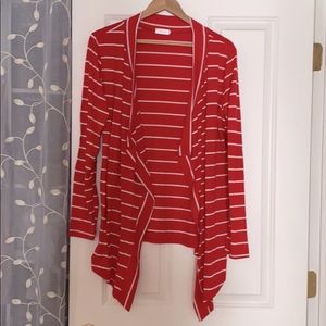 Angled front cardigan